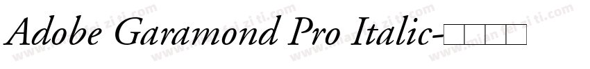 Adobe Garamond Pro Italic字体转换